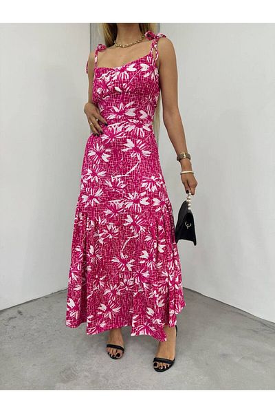 BİKELİFE Rope Strap Slit Wrap Women's Dress