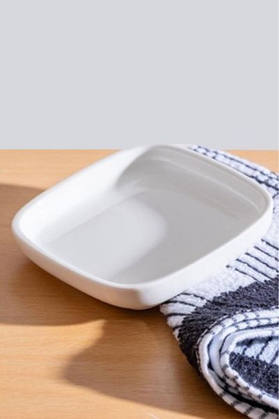 ACAR 10 Cm Square White Pure Royal Porcelain Plate - SCT-05414
