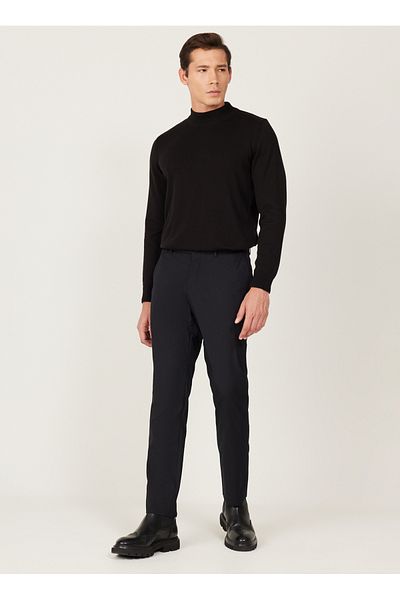 ALTINYILDIZ CLASSICS Ανδρικό παντελόνι Six Star Black Slim Fit - Skinny Leg, 4A 0123200097
