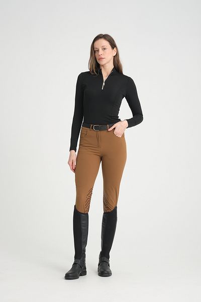PEUR RIDER SHOP Brown Women's Riding Pants - Silicone and Pocket Detail