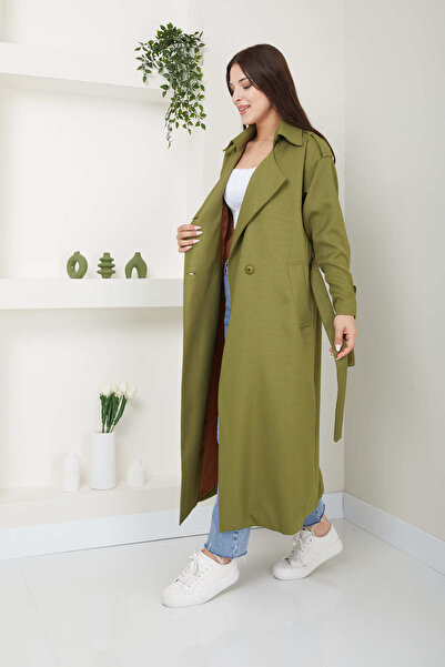 SahraAfra arrow oversize trençkot