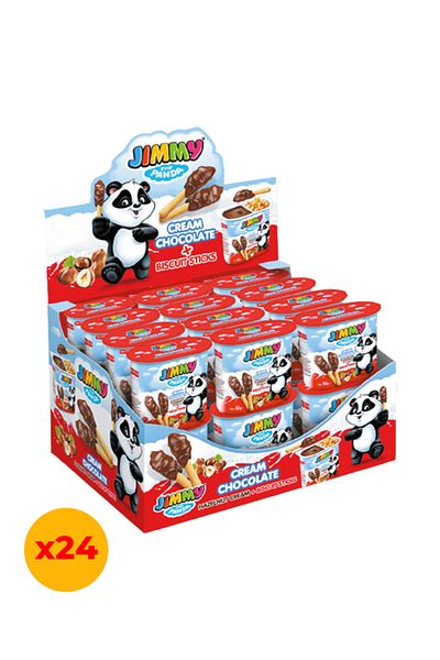 TAYAŞ Jimmy Grissini Cocoa Hazelnut Cream Chocolate with Sticks 52 Gr X 24