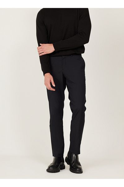 ALTINYILDIZ CLASSICS Ανδρικό παντελόνι Six Star Black Slim Fit - Skinny Leg, 4A 0123200097