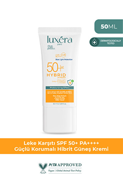 luxera paris Leke Karşıtı SPF 50+ PA++++ Ultra Hafif Güçlü Korumalı Hibrit Yüz Güneş Kremi 50 ml