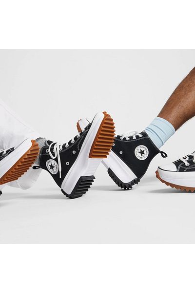 converse Black Run Star Hike - Recycled Polyester Platform Casual Sneaker