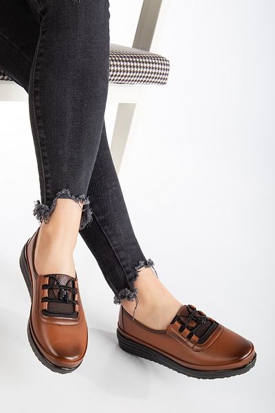 Waresta Orthopedic Faux Leather Women's Shoes - Daily Mother Cloth Elastic Shoes