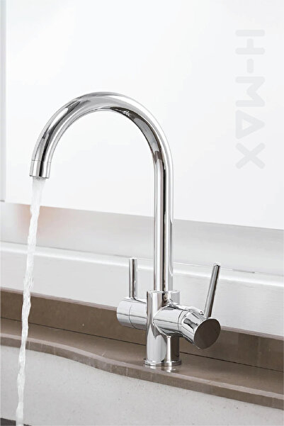H-MAX Reverse Osmosis System Baston Krom Mutfak Eviye Bataryası Arıtmalı 3 Yo...