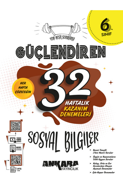 Açı Yayınları 6.sınıf Ankara Güçlendiren 32 Haftalık Sosyal Bilgiler Kazanım ...
