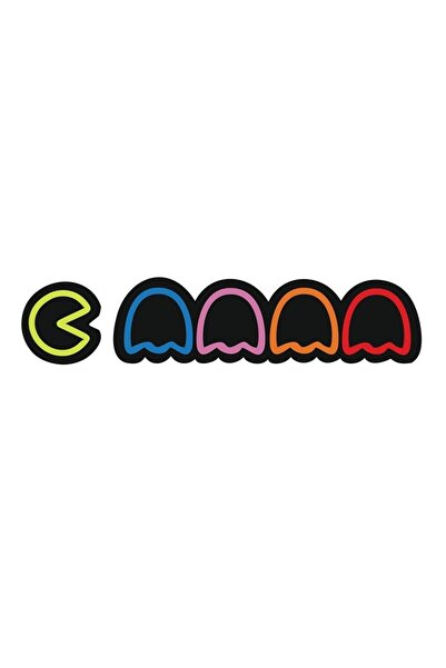 HMNL Pacman Motorsiklet, Kask, Laptop, Oto Sticker 15x4 Cm