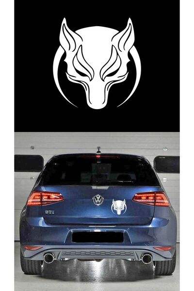 HMNL Börü Kurt Araba, Motorsiklet, Kask, Laptop Sticker 20 Cm