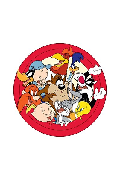 HMNL Looney Tunes Araba, Motorsiklet, Kask, Laptop Sticker 13x13 Cm