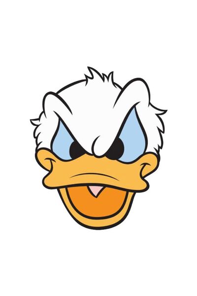 HMNL Donald Duck Oto Sticker, Motorsiklet, Laptop, Kask, Araba Sticker 14x12 Cm