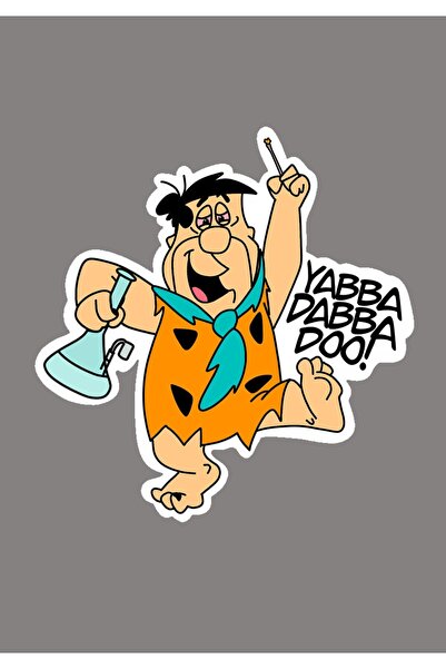 HMNL Taş Devri Fred Çakmaktaş Araba, Motorsiklet, Kask, Laptop,cam Sticker 14...