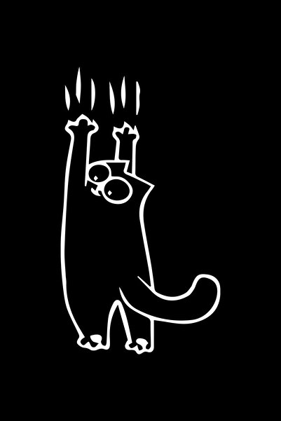 HMNL Kayan Kedi Sticker Motor, Kask, Laptop, Araba Sticker 14x8cm