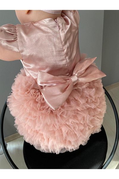 Minizade Rochie de nunta pentru petrecere de aniversare cu captuseala cu tutu pentru fetita si copil