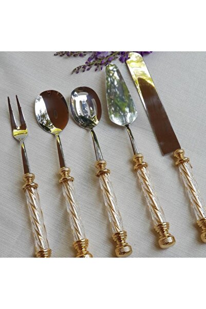 AlyaHomeAksesuar Crystal 5-Piece Service Set