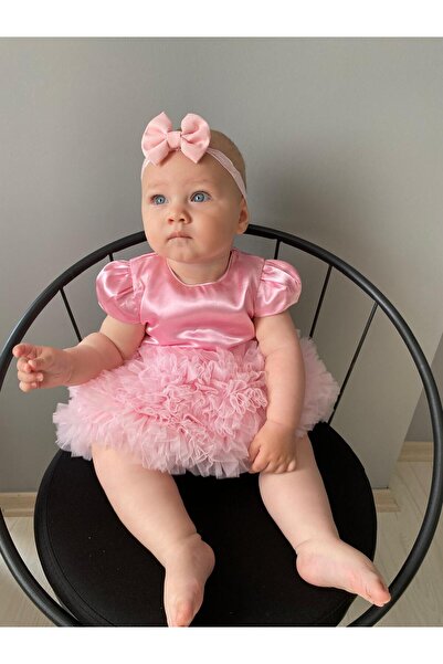 Minizade Bebek Çocuk Doğum Günü Parti Düğün Elbise Tütülü Astarlı Kız Bebek Giyim Çocuk Giyim