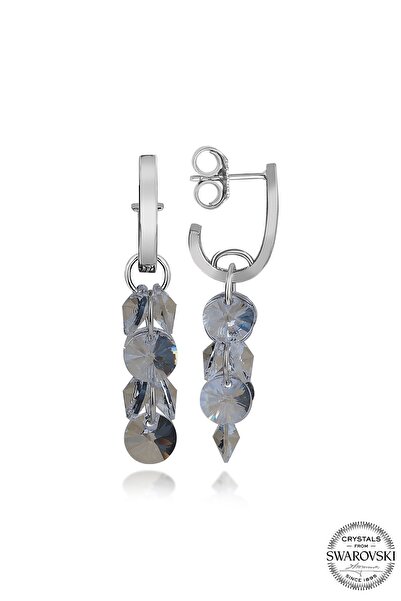 Swarovski Crystal Kadın Salkım Clear Gümüş Küpe