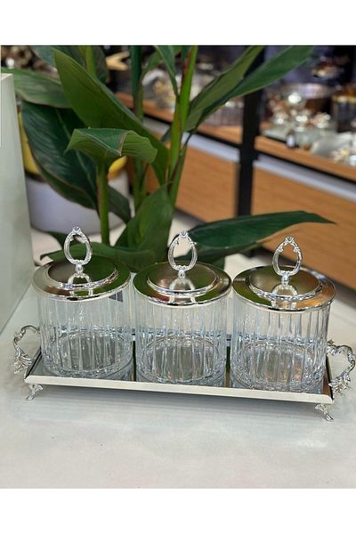 AlyaHomeAksesuar Cut Detailed Jar Set