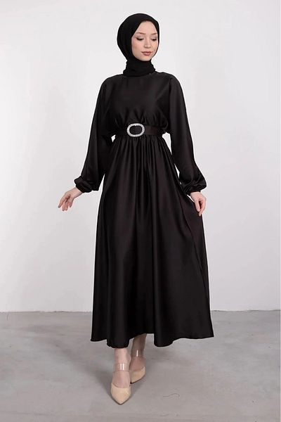 HB MODA COLLECTİON Σατέν Φόρεμα