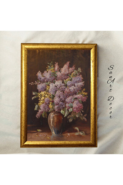 Sanart Uramljena vintage slika, uljana slika, uokvirena slika, umetnički deko...