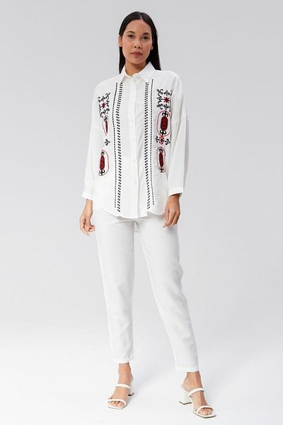 BAJAR Viscose Linen Set - Embroidery Detail