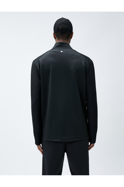 Koton Spor Sweat Fermuarlı Dik Yaka Dikiş Detaylı Cepli
