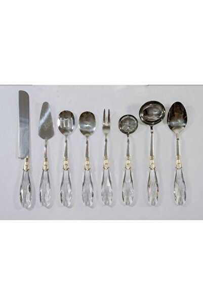 AlyaHomeAksesuar Damla 8’li Servis Seti Gümüş