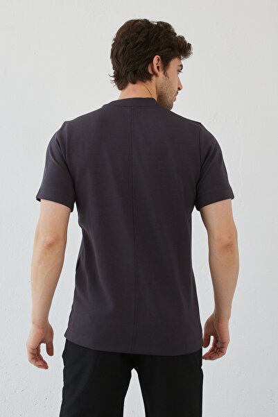 RAVANELLI Ανδρικό μαλακό μπλουζάκι με λαιμόκοψη Lycra με λεπτή εφαρμογή