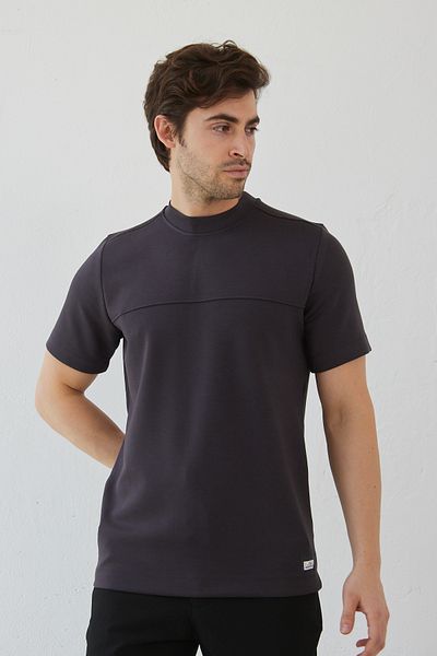 RAVANELLI Tricou moale din Lycra pentru bărbați, slim fit