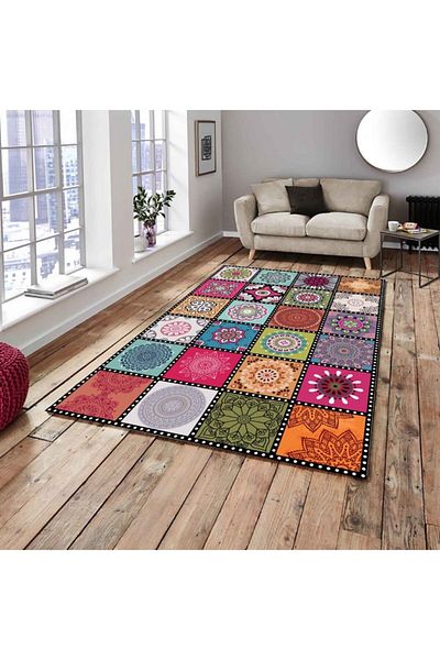 ALLGELSİN All-round Elastic Carpet Cover Decorative Carpet Cover