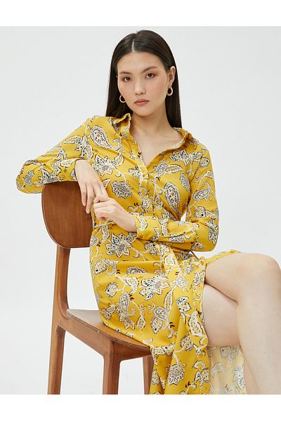 Koton Hemdkleid in Midi-Länge mit Gürtel