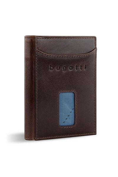 BUGATTI Güvenli İnce Geldbörse RFID Schutz Leder 8 cm
