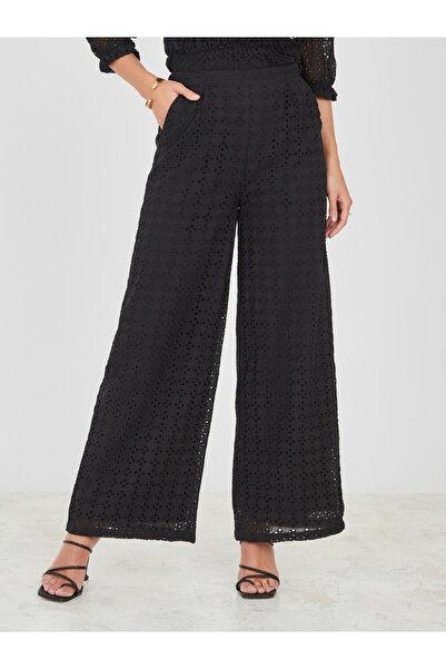 Styli بنطال بروديري واسع الساق