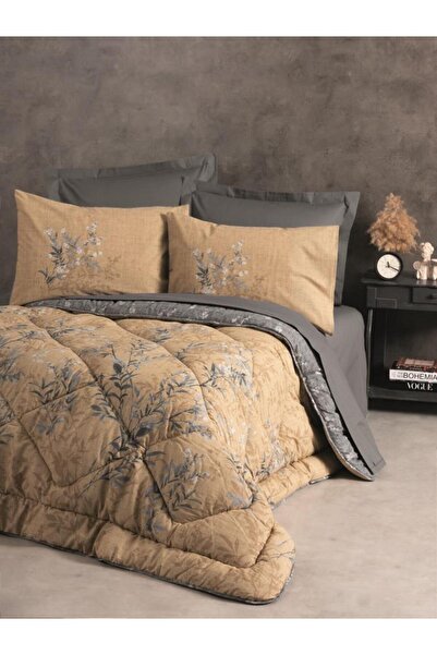 Cotton Box Vera Gri Çift Kişilik Ranforce Uyku Seti