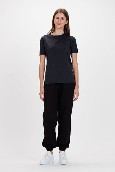Ecrou Μαύρο Oversize Ultra Soft Γυναικείο T-Shirt - Crew Neck