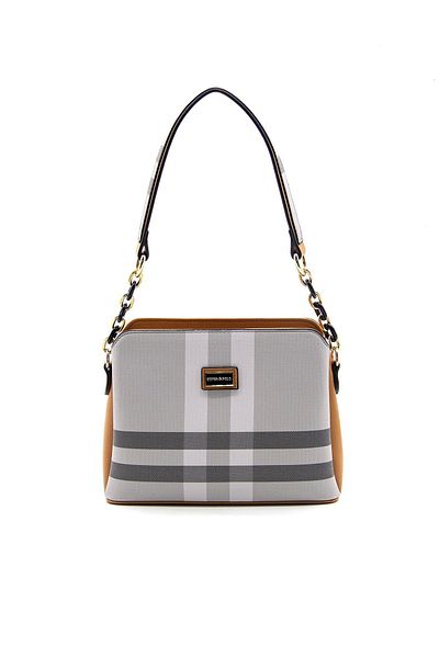 Silver Polo A.Taba SP937 - Silver & Polo Gray Women's Shoulder Bag