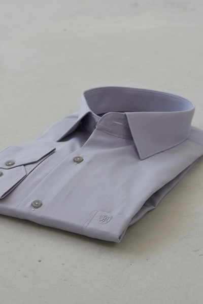 RAVANELLI Gray Men's Shirt - Classic Collar, Easy Iron, Cotton Blend, Fit Special Box G90