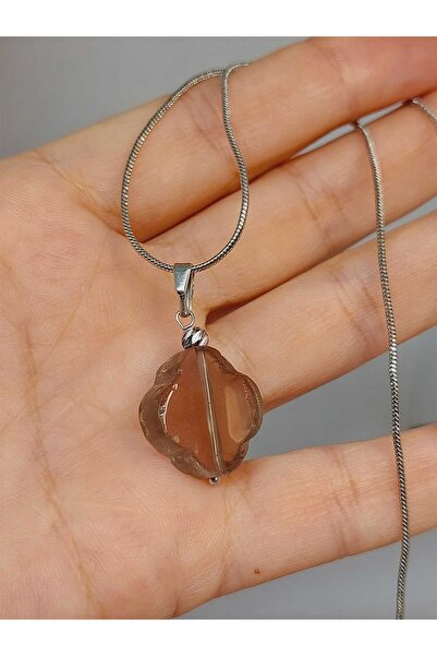 Yasamtohumu Privjesak od dimljenog kvarca sa temom djeteline - sa lancem (49822)