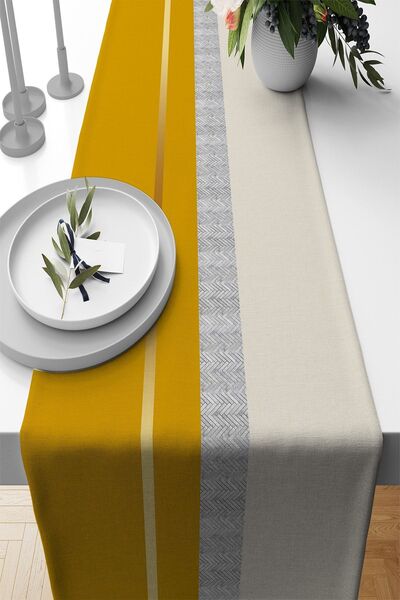 Viva Home Față de masă din țesătură premium rezistentă la pete, țesut cu pene...