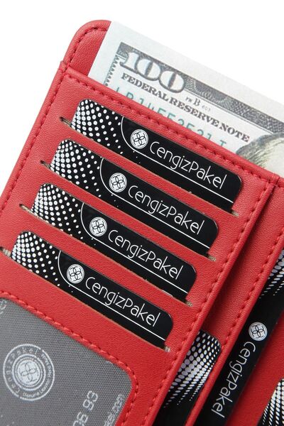CENGİZ PAKEL Medium Size Women's Wallet Red