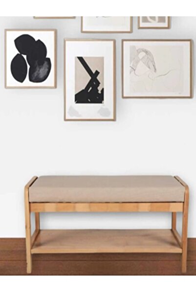 Tasarım Ahşap Minderli Bank - Şeffaf