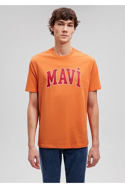 Mavi Πορτοκαλί T-Shirt με λογότυπο Loose Fit / Loose Relaxed Fit0611711-71439