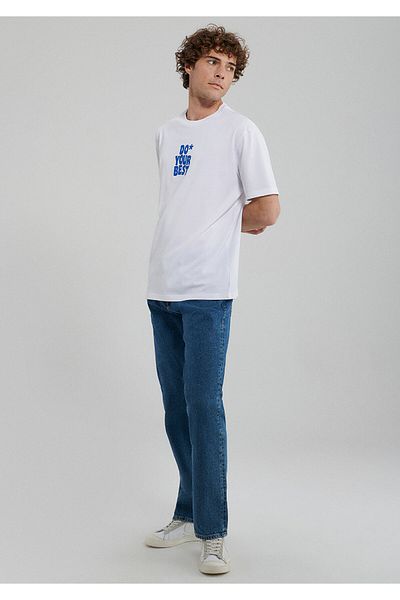 Mavi Printed White T-Shirt Loose Fit / Loose Relaxed Fit0611933-620