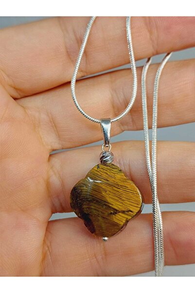 Yasamtohumu Ogrlica sa tigrovim okom i temom djeteline - sa lancem (49832)