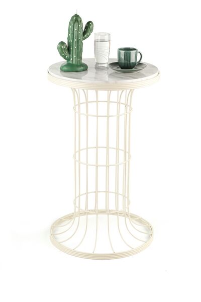 Begüsa Cemre Sehpa Krem Mermer