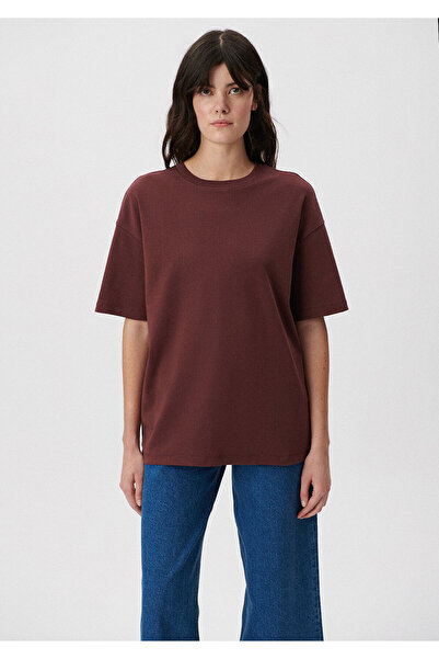 Mavi Weinrotes Oversize-T-Shirt -1612448-70421