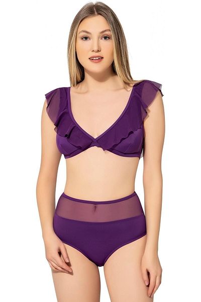 Argisa Flat Ruffle High Waist Bikini 5005 Purple