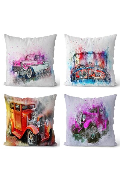 EVPANYA Старіючий кольоровий автомобіль 12 візерунків, двосторонній принт, 4 ...