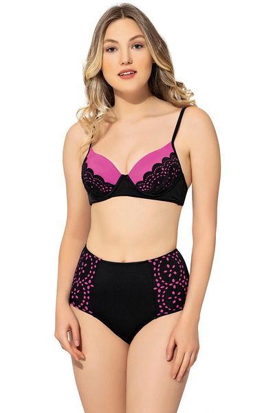 Argisa Striped Bra Covered Model Bikini 5023 Black